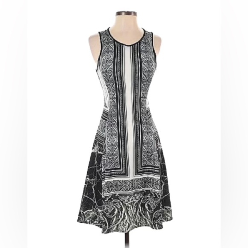 Clover Caynon    Fit & Flare   Etched Ink Dress   Small